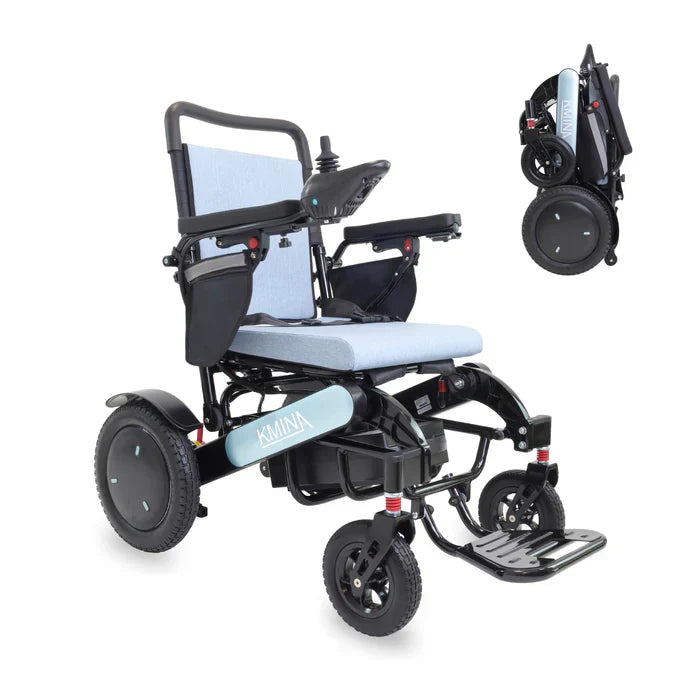 Silla de Ruedas Eléctrica Azul Kmina: libertad adaptada a tu día a día